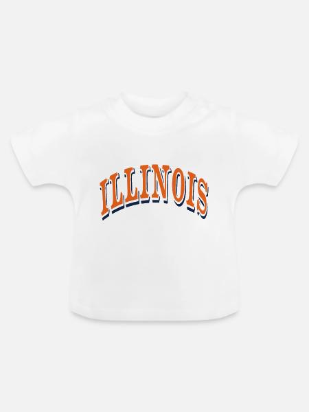 Illinois - Baby Bio-T-Shirt mit Rundhals - Weiß