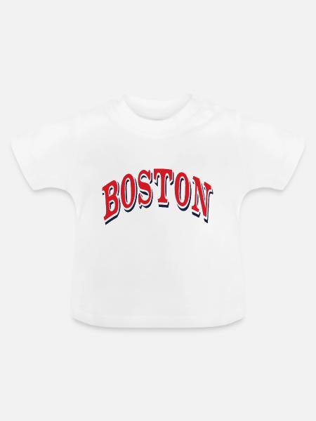 Boston - Baby Bio-T-Shirt mit Rundhals - Weiß