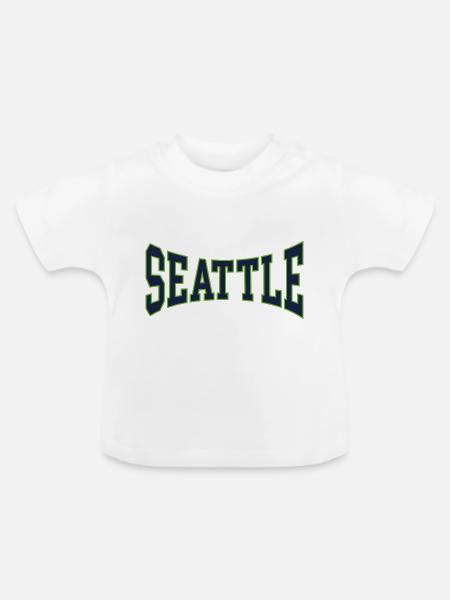 Seattle - Baby Bio-T-Shirt mit Rundhals - Weiß