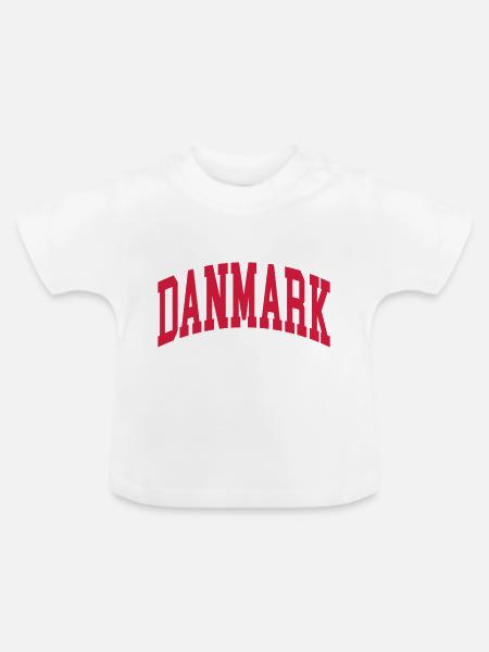 Danmark - Baby Bio-T-Shirt mit Rundhals - Weiß