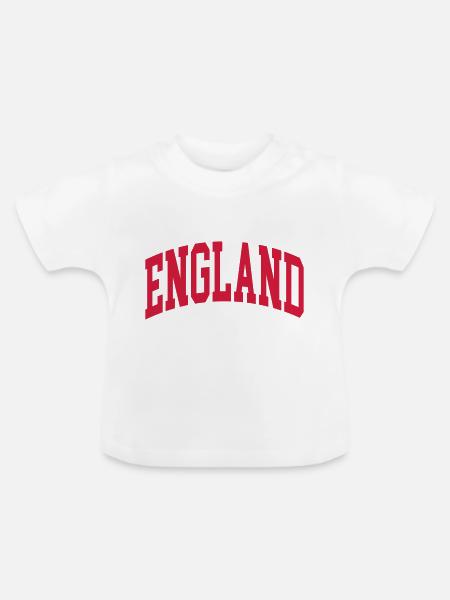 England - Baby Bio-T-Shirt mit Rundhals - Weiß