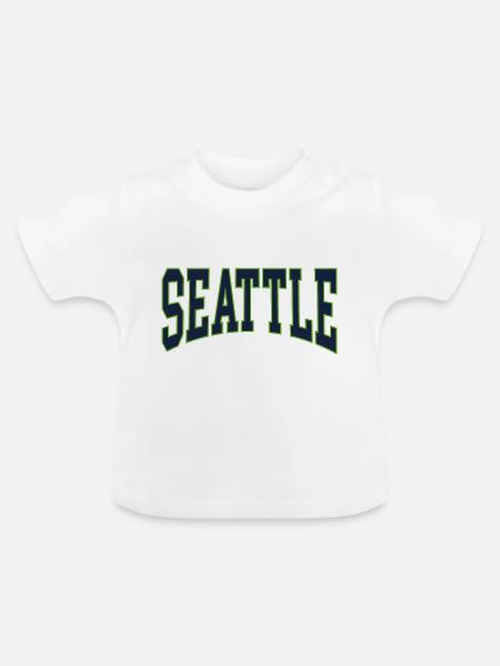 Seattle - Baby Bio-T-Shirt mit Rundhals - Weiß