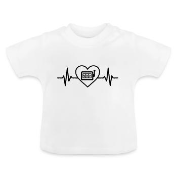 Heart Slots Jackpot Casino - T-shirt bio col rond Bébé - blanc - Devant