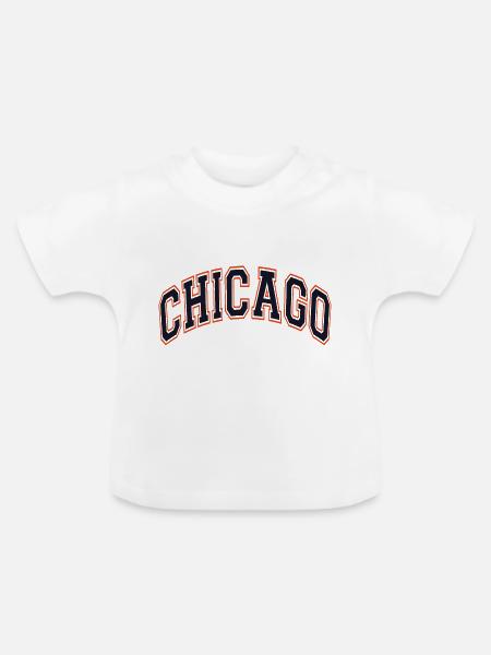 Chicago - Baby Bio-T-Shirt mit Rundhals - Weiß