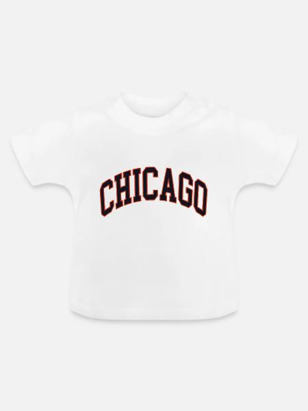 Chicago - Baby Bio-T-Shirt mit Rundhals - Weiß