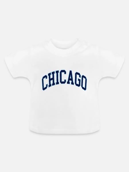 Chicago - Baby Bio-T-Shirt mit Rundhals - Weiß