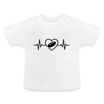 Baecker Brot Herz Beruf Leidenschaft - Baby Bio-T-Shirt mit Rundhals - Weiß - Vorne