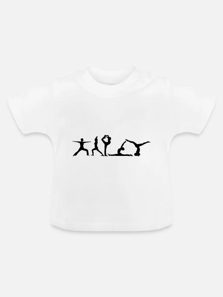 Yoga - Baby Bio-T-Shirt mit Rundhals - Weiß