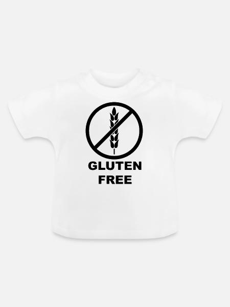 Gluten - Baby Bio-T-Shirt mit Rundhals - Weiß