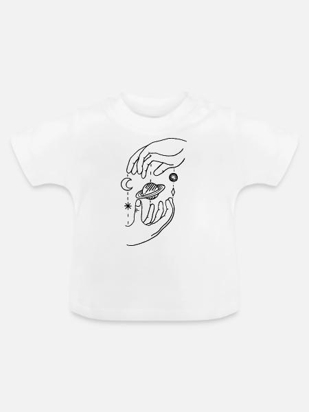 Planet Hands - Baby Bio-T-Shirt mit Rundhals - Weiß
