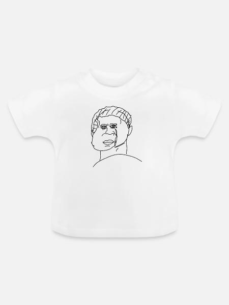 Trauriger Löwe - Baby Bio-T-Shirt mit Rundhals - Weiß