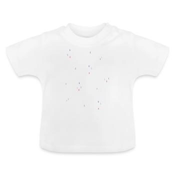 Small colorful drops - Baby Organic T-Shirt with Round Neck - white - Front