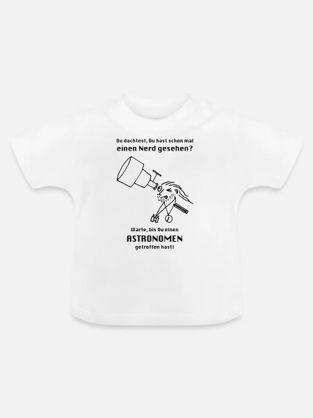 Astronom - Baby Bio-T-Shirt mit Rundhals - Weiß