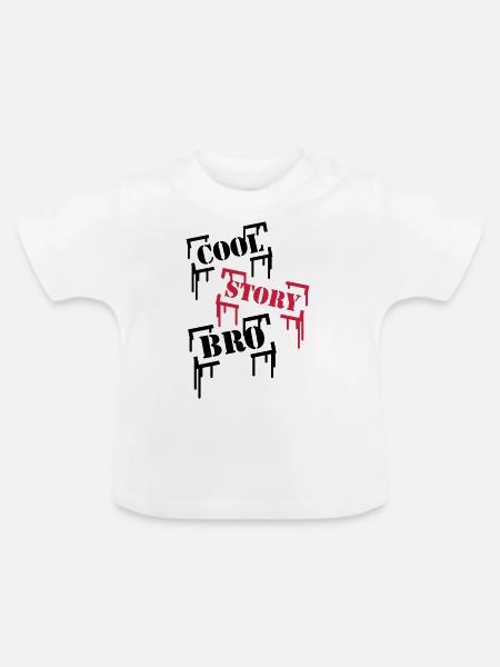 Cool Story BRO - Baby Bio-T-Shirt mit Rundhals - Weiß