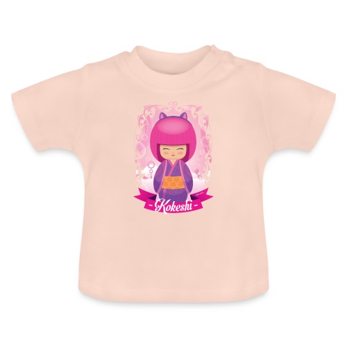 Kokeshi mod.3 - Baby Bio-T-Shirt mit Rundhals