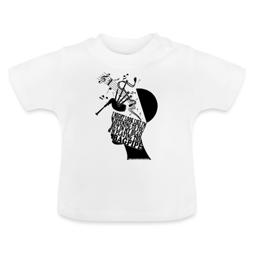 Bagpipe in my Head (Schwarz) - Baby Bio-T-Shirt mit Rundhals