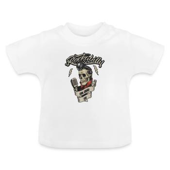 Idée cadeau Rockabilly Hotrod Rock'n Roll - T-shirt bio col rond Bébé - blanc - Devant