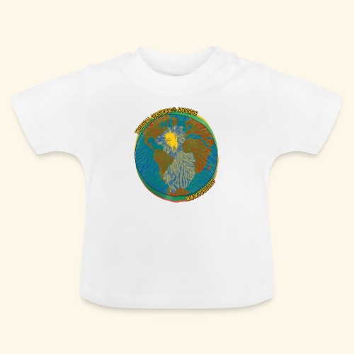 Logo Tropical Diaspora® Records - Ekologiczna koszulka niemowlęca z okrągłym dekoltem
