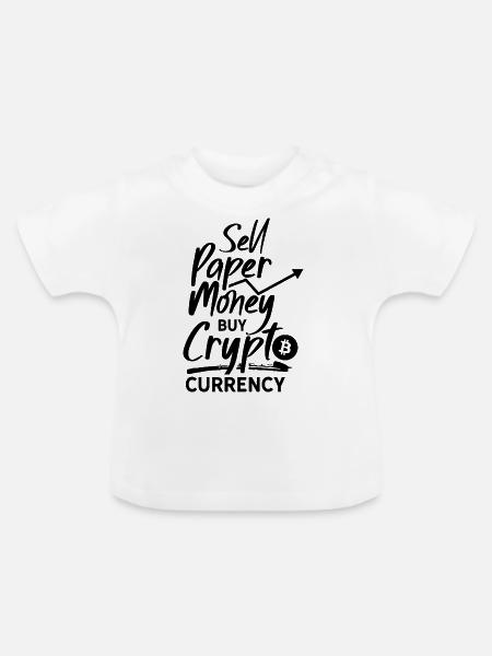 Cryptowährung Krypto Crypto Trader Kryptowährung - Baby Bio-T-Shirt mit Rundhals - Weiß