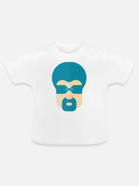 Afro - Baby Bio-T-Shirt mit Rundhals - Weiß