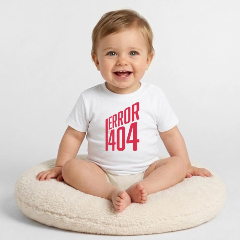 Code Error Error 404 Baby Organic T-Shirt with Round Neck