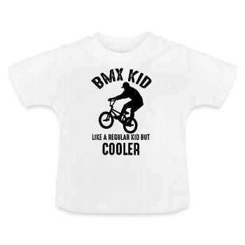 BMX-Bike für meinen Jungen, den ich liebe - Baby Bio-T-Shirt mit Rundhals - Weiß - Vorne