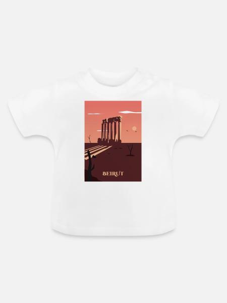 BEIRUT - Baby Bio-T-Shirt mit Rundhals - Weiß