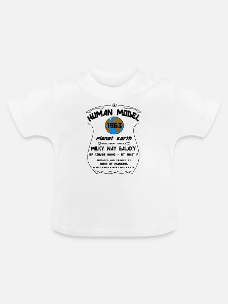1963 - Baby Bio-T-Shirt mit Rundhals - Weiß