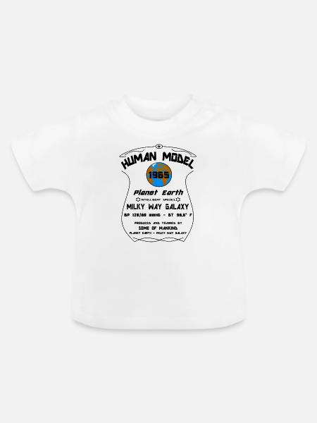 1965 - Baby Bio-T-Shirt mit Rundhals - Weiß