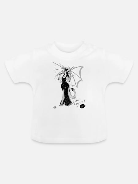 Drag(on) - Baby Bio-T-Shirt mit Rundhals - Weiß