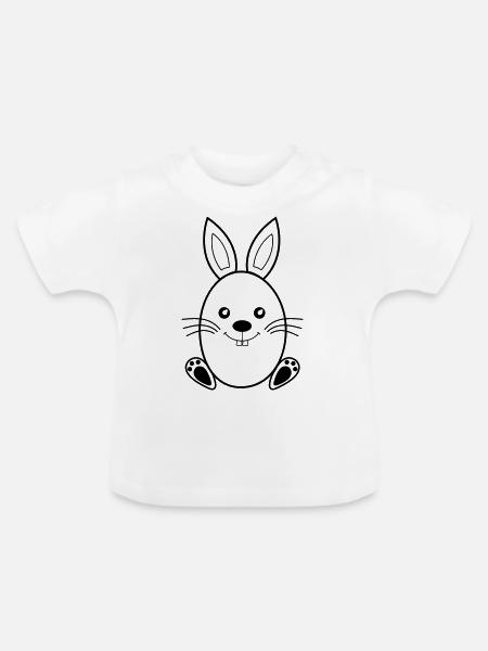 Osterhase - Baby Bio-T-Shirt mit Rundhals - Weiß