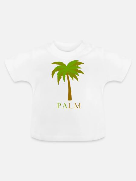 Handfläche - Baby Bio-T-Shirt mit Rundhals - Weiß