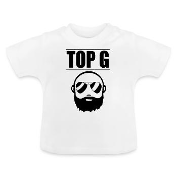 Top G-Logo - Baby Bio-T-Shirt mit Rundhals - Weiß - Vorne