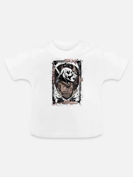Jagdhund - Baby Bio-T-Shirt mit Rundhals - Weiß