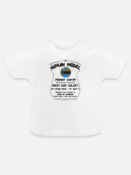 1988 - Baby Bio-T-Shirt mit Rundhals - Weiß
