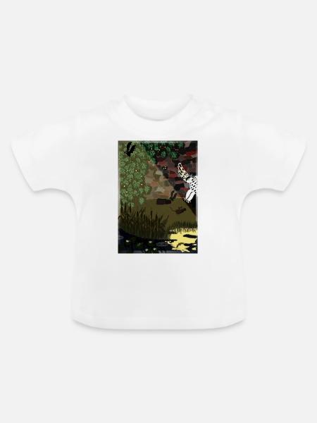 Nachtleben - Baby Bio-T-Shirt mit Rundhals - Weiß