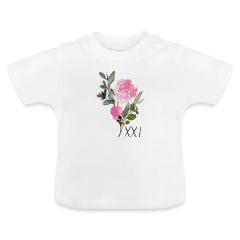Trisomie 21 Loved - Baby Bio-T-Shirt mit Rundhals - Weiß - Vorne
