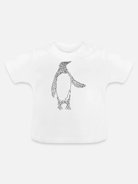 Mr. Pinguin - Baby Bio-T-Shirt mit Rundhals - Weiß
