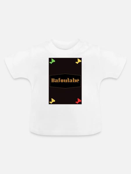 Bafoulabé - Baby Bio-T-Shirt mit Rundhals - Weiß