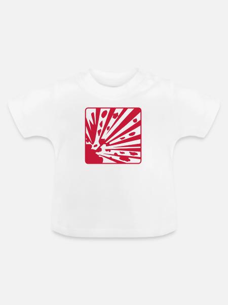 Explosion - Baby Bio-T-Shirt mit Rundhals - Weiß
