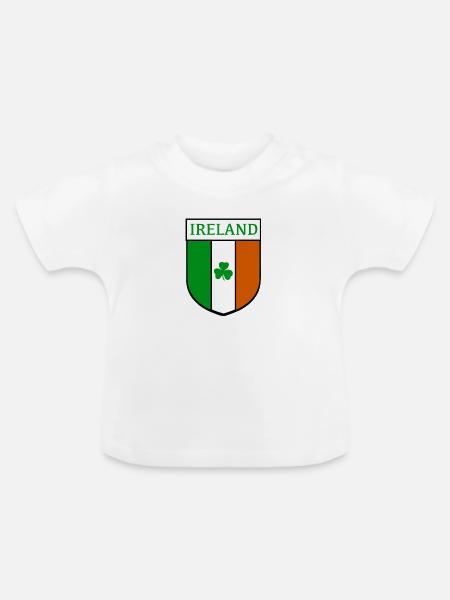 ireland hemblem - Baby Bio-T-Shirt mit Rundhals - Weiß