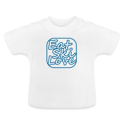 eat ski love - Baby biologisch T-shirt met ronde hals