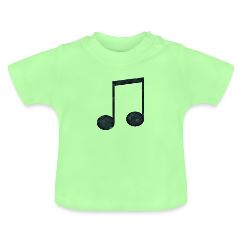 Low Poly Geometric Music Note - Baby Organic T-Shirt with Round Neck