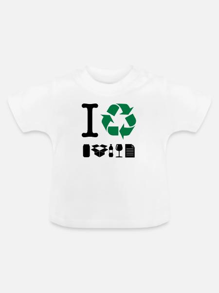 Ich bereite - Baby Bio-T-Shirt mit Rundhals - Weiß