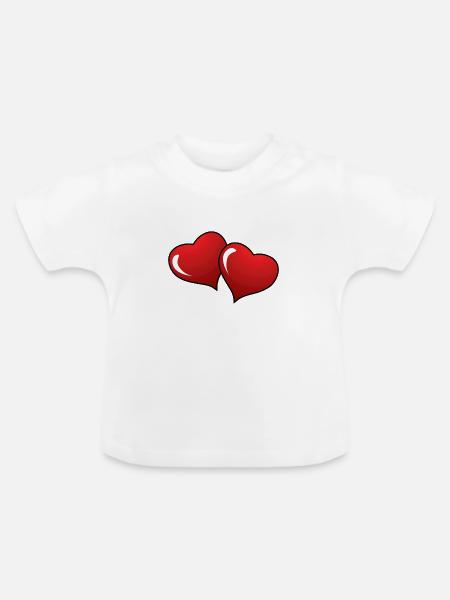 Hearts de - Baby Bio-T-Shirt mit Rundhals - Weiß