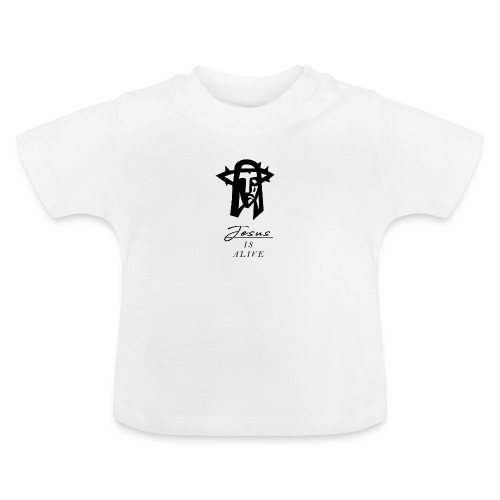 Jesus lebt - Jesus is alive Christliches Tshirt - Baby Bio-T-Shirt mit Rundhals
