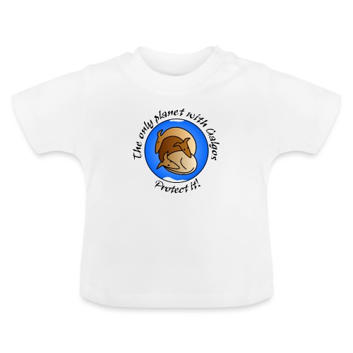 The only planet with Galgos - Baby Bio-T-Shirt mit Rundhals
