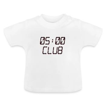 5 AM Club Early Bird Hustle Lifestyle Workout - Baby Organic T-Shirt with Round Neck - white - Front