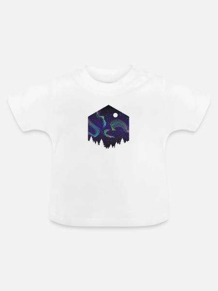 Polar Lichter 2 - Baby Bio-T-Shirt mit Rundhals - Weiß
