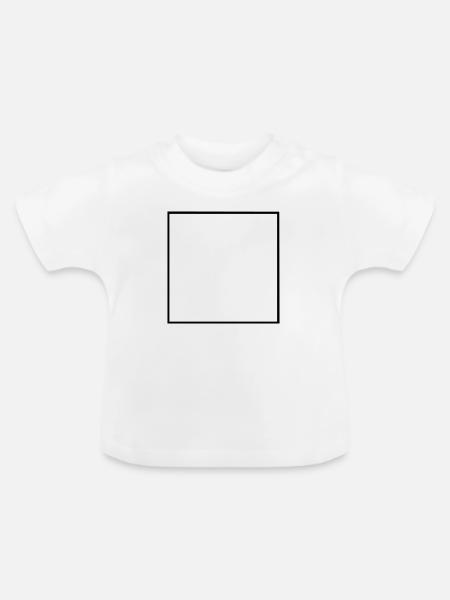 Quadrat - Baby Bio-T-Shirt mit Rundhals - Weiß